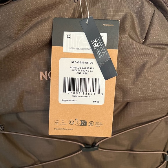 BNWT - The North Face Borealis Backpack - Smokey Brown - Picture 2 of 4